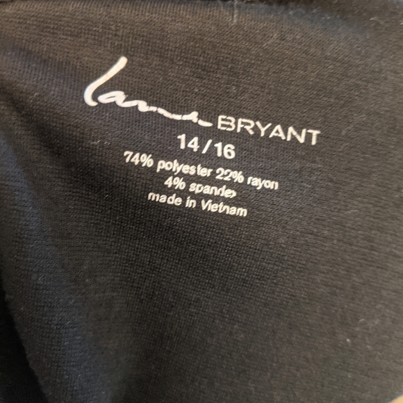 Lane Bryant square neck black peplum top plus - Picture 6 of 8